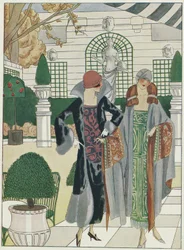 De Wintertuin bij het Ritz, van Art-Gout-Beaute, pub.1920 (kleurenlitho)