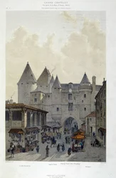 Le grand Chatelet par la rue St Denis in 1800 - in 