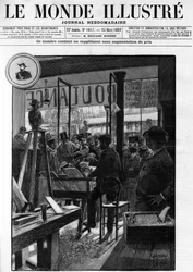 De boulangistische manifestaties in Parijs, in 