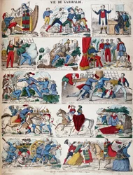 Leven van Giuseppe Garibaldi in verschillende tekeningen