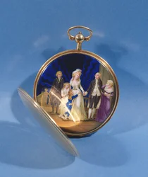 Medaillon met email van Lodewijk XVI, Marie Antoinette en familie