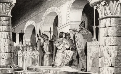 Lodewijk III (863-82) en Carloman (865-84) samen gekroond, uit 