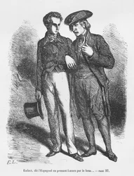 Lucien de Rubempre en Carlos Herrera, illustratie uit 