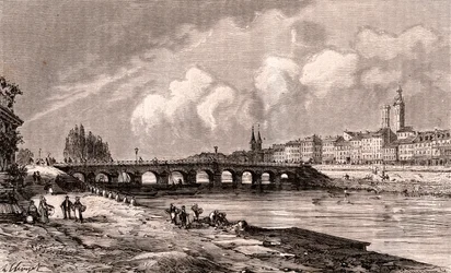 Macon - Bourgogne-Franche-Comte - gravure in 