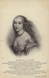 Marguerite de la Sabliere (c1640-1693), Franse saloniste (litho)