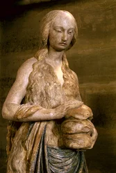 Maria Magdalena, laat 15e eeuw (polychroom steen)