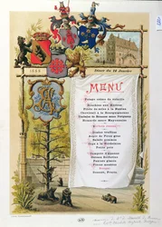 Menu, mogelijk van Le Bernois, 14 januari 1888