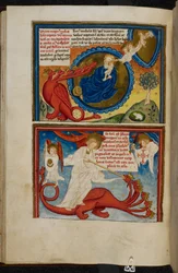 Miniatuur uit het Boek van het Leven van St. Jan en de Apocalyps, c.1400