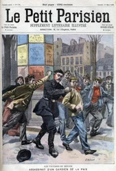 Gemengd bericht: moord op een politieagent in de Rue Vergniaud in Parijs in 1900 - in “Le Petit Parisien”