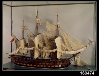 Model van het schip L