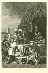 Dood van du Guesclin (gravure)