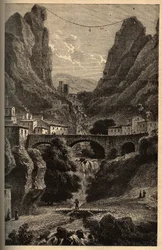 Moustiers-Sainte-Marie - Alpes-de-Haute-Provence - gravure in 