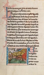 Ms65 f28r, Commentaar op de Apocalyps van St. Jan, eind 13e eeuw