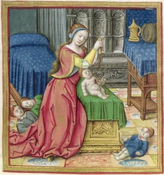 Ms 17 Athaliah (gest. 837 v.Chr.) uit Vie des Femmes Celebres, c.1505