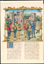 Het Verdrag van Conflans tussen Lodewijk XI en Karel de Stoute, Hertog van Bourgondië, oktober 1465, uit de Memoires van Philippe van Commines (1445-1509)