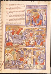 Ms 1 f.93r Het verhaal van David, uit de Souvigny Bijbel