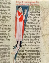 Een dokter die lesgeeft, uit Aforismen van Hippocrates (ca.460-ca.377 v.Chr.) met een commentaar van Claudius Galenus (ca.130-ca.201)