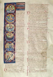 Ms 3 fol.4 De Zes Dagen van de Schepping, uit de Bijbel van St. Sulpicius van Bourges