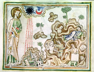 Ms 422 De Opening van het Zesde Zegel, uit een Apocalyps