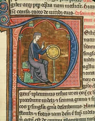 Ms 426 fol.48 Graan zeven, uit Le Miroir de la Nature door Vincent de Beauvais