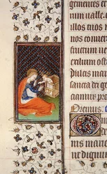 Maagd en Kind, detail uit een Frans Getijdenboek, c.1445-50