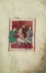 Ms 698 fol.34r Wonder van St. Omer (595-670) uit Vie de Saint Omer
