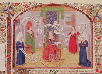 Ms 927 Fol.93v De Theorie van Intellectuele Deugden, uit Ethiek, Politiek en Economie door Aristoteles (384-322 v.Chr.)