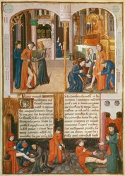Wonderen bij het graf van St. Louis, uit Le Livre des Faiz de Monseigneur Saint Louis