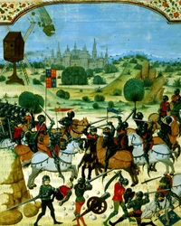 Ms Fr 87 f.117 Slag bij Crecy, 26 augustus