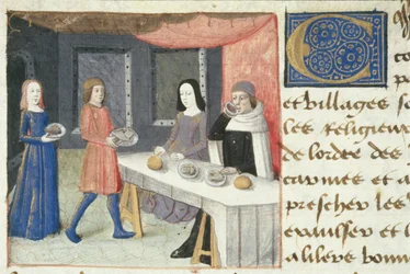 Maaltijd, uit Les Cent Nouvelles Nouvelles, 1462