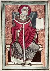 St. Gregorius (ca. 540-604) uit Lettre de Saint Gregoire