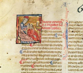 Ms. Lat. 7134, fol. 1: trepanatie, uit „Chirurgie de Maître Rolandi”