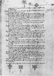 Ms Latin 11795 fol.37 Pagina tekst van het proces van de Tempeliers