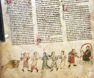 Muziek en dans aan het hof van Koning Arthur (in zijn aanwezigheid)