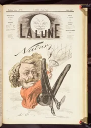 Nadar (1820-1910) titelpagina van La Lune, gepubliceerd juni 1867