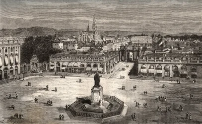 Nancy - Meurthe-et-Moselle - gravure in La France illustree: geographie, histoire, administratie statistique door V.A. Malt-Brown, 1884