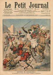 Bij Casablanca, de goumiers aanvallend op de Marokkanen, illustratie uit 