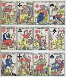 Nieuwe speelkaartontwerpen uit de Franse Revolutie, 1793