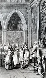 Gehoorzaamheid, illustratie uit La Vie de Mon Pere door Restif de la Bretonne