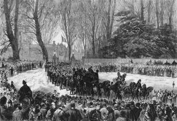 Begrafenis van Napoleon III in Chislehurst in 1873