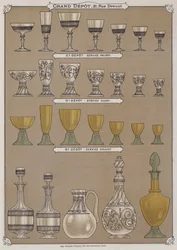 Pagina uit de catalogus van het Grand Depot de Porcelaines, Faiences et Verreries