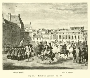 Parade op de Carrousel, in 1796