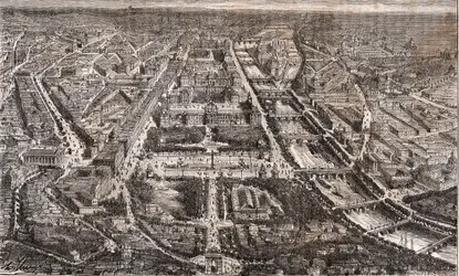 Parijs gezien vanaf de Arc de Triomphe de l