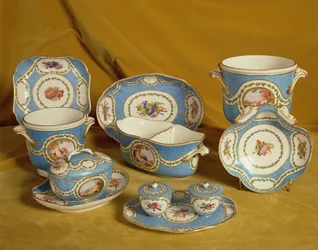 Deel van de Sevres Melbourne Service, 1770-71 (zacht-pasta porselein)