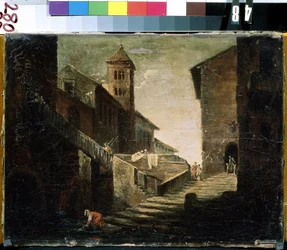Landschap in een Frans dorp