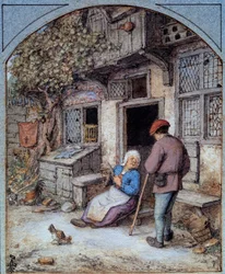 Boeren voor hun huis.