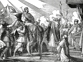 Pepijn uitgeroepen tot koning van de Franken in 751, c.1890