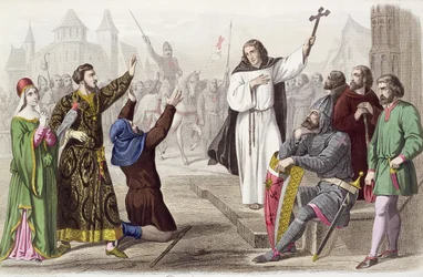 Peter de Kluizenaar (1050-1115) predikend tijdens de Eerste Kruistocht in 1095