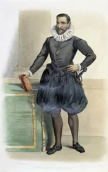 Philippe de Mornay, heer van Plessis Marly, genaamd Duplessis Mornay, Franse staatsman (1549-1623). - in 
