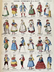 Pittoreske kostuums van Frankrijk - afbeelding van Epinal